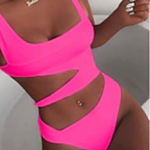 Women’s one piece hot pink monokini
